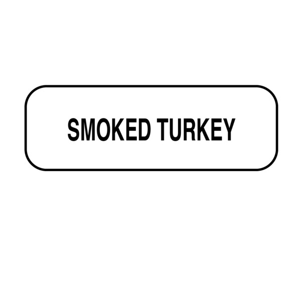 Nevs Smoked Turkey Label 1/2" x 1-1/2" DIET-562 - main